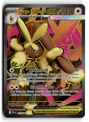 Mega Schlapor ex PFL 115 Fatale Flammen Pokemon Karte Deutsch NM