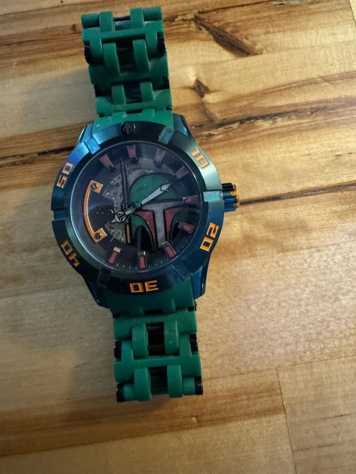50 мм Auto BOBA FETT | зеленый браслет | LE #0735/1977 SEA SPIDER Invicta мужские часы - Изображение 4 из 4