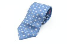 Vineyard Vines Neck Tie Mens Blue Hockey Skates Stick Print 100 Silk Classic
