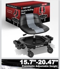 Rolling Stool with Wheels, Adjustable Height Pneumatic Garage Work Mechanic S...