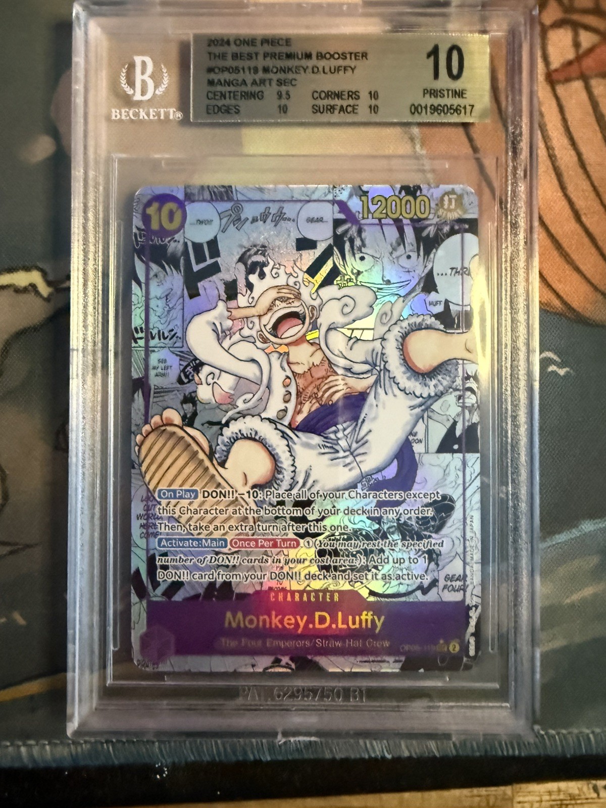 One Piece Card Game The Best Monkey D Luffy Manga Alt Art PRB01 BGS 10