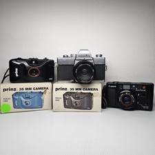 Lot of 5 Cameras, Canon, Minolta, Prinz, 35mm Read Description, some are tested