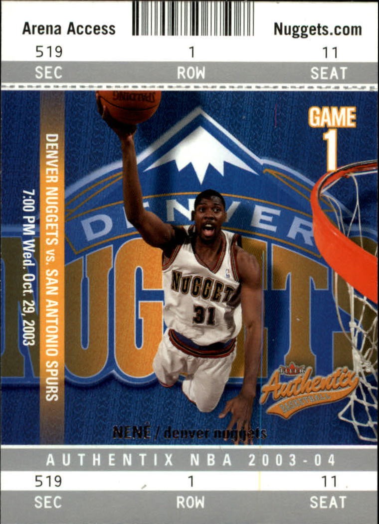 2003-04 Fleer Authentix #35 Nene - BSK