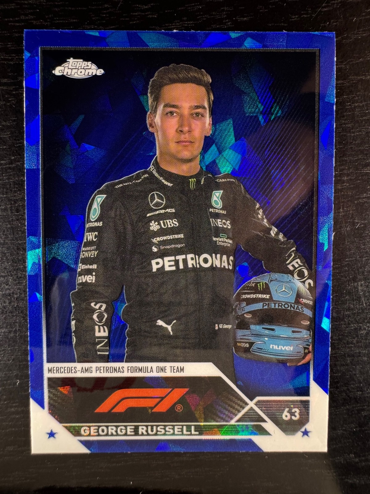 2023 George Russell Sapphire  Topps Chrome #13 F1 Formula 1