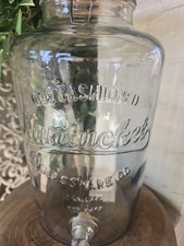Old Fashioned Nantucket Glass Beverage Dispenser With Tap