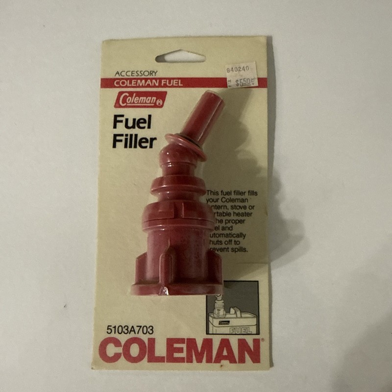 New Coleman Gas Fuel Filler Funnel 5103A703 Lantern, Stove, Heater No More Mess