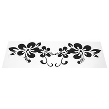 Car Sticker Black Flower Decal Automotive Exterior Decoration Vehicle Decal