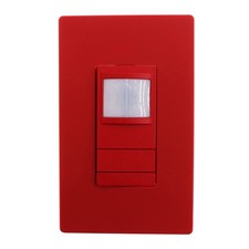 SENSOR SWITCH WSXA-PDT-VA-RD PASSIVE DUAL TECH, VACANCY WALL SWITCH, RED
