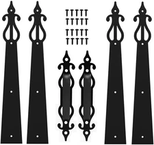 Metal Garage Door Hardware Decorative Carriage House Accents Dummy Hinges Screw 