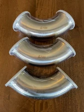 Food Production - 3" 90° Tri-Clamp Elbow 316L Stainless - NEW - lot of 3