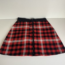 Tara Jarmon - Red, Black & White Houndstooth Tweed Miniskirt Größe 38 #84