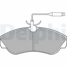 LP878 DELPHI Brake Pad Set, Disc Brake for Citroen, Fiat, Opel, Peugeot, Vauxha