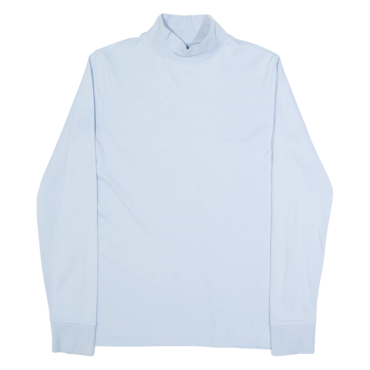 Haut chemise femme Lands End L bleu cache boutonné manches