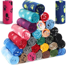 28 Pieces Puppy Blanket Bulk Small Fleece Pet Blanket for Puppy Dogs Kitten Cats