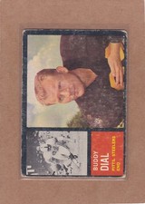 1962 TOPPS FOOTBALL BUDDY DIAL #130 STEELERS GOOD *A38952