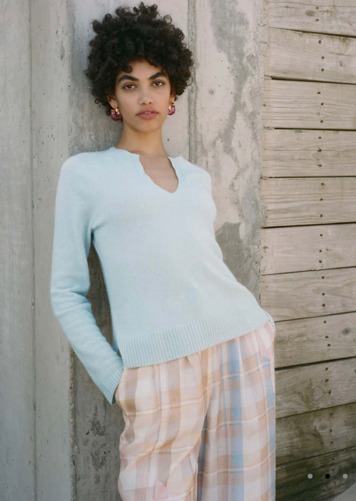 White + Warren Split Neck Cashmere Pullover Sweat… - image 9