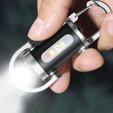 LED Keychain Light Bright Flashlight Keyring Camping Waterproof Pocket Torch OY