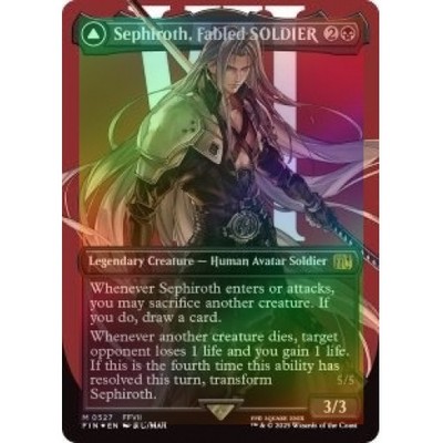 Sephiroth, Fabled SOLDIER foil ホイル Foil Sephiroth, Fabled Soldier (borderless) (surge Foil) M/NM MTG