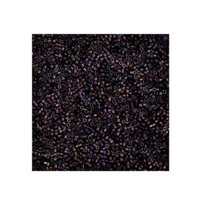 Miyuki Delica DBS004 Purple Iris Metallic- Size 15/0- Seed Beads,  7.5 Gram Tube