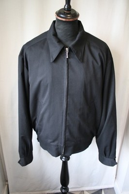 Vintage Ozone Clothing schwarz rot gefüttert Ricky Jacke Gabadine XL Mod Revival