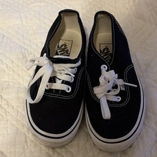 VANS Authentic Black/White Canvas Lace-Up Sneakers US 5.5 EU 38 Unisex