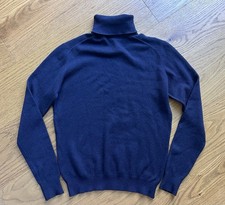 VTG Pringle of Scotland Navy Blue 100 Lambswool Turtleneck Sweater Men Size 40