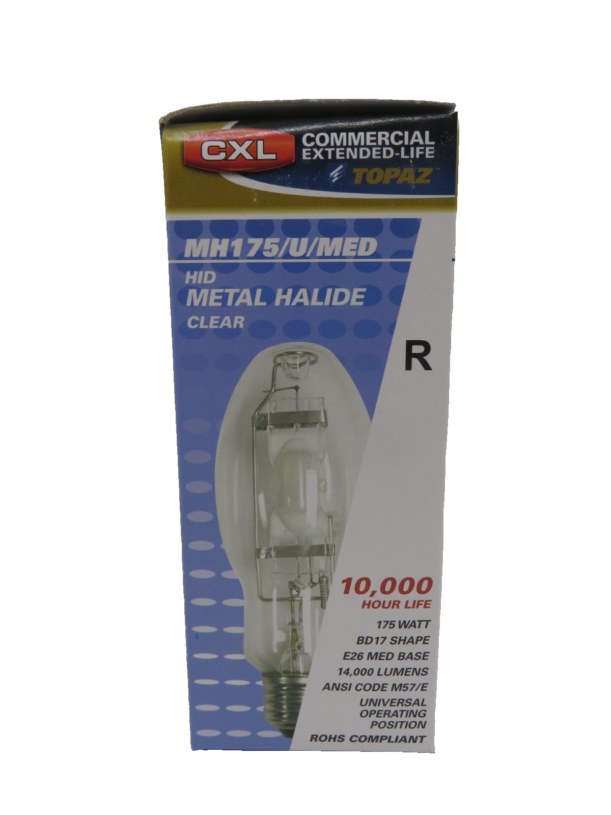 175 WATT METAL HALIDE PULSE START BULB LAMP CXL MH175/U/MED