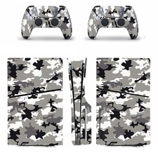 PS-5 Slim Skin Disc Edition Version Stickers Controller Console Decal Cover C...