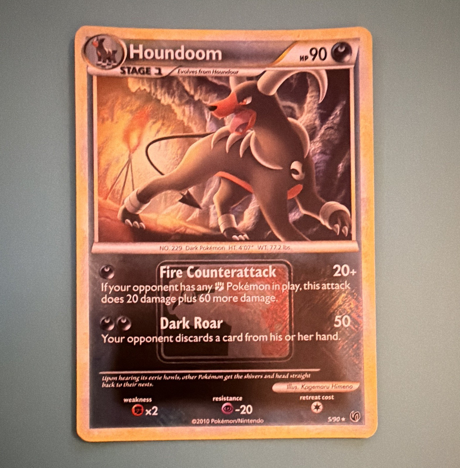 Pokémon Houndoom 5/90 Undaunted Reverse Holo Rare English 2010