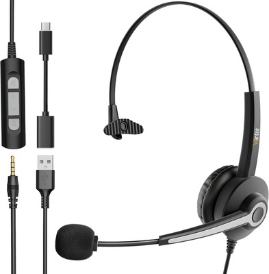 Wantek USB Headset 3-in-1 Noise Cancelling Mikrofon