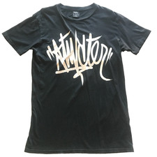 Vintage Made in the USA Black Graffiti style T-shirt size Med