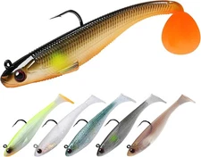 TRUSCEND Easy Catch Pre-Rigged Soft Lures, Unique 3.5in (9cm), 3.5,0.45oz 
