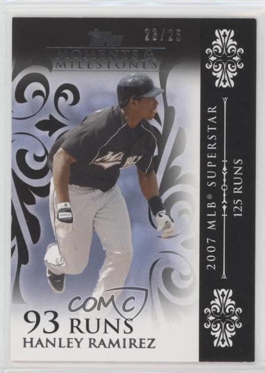 2008 Topps Moments & Milestones Black 23/25 Hanley Ramirez #92 1v1
