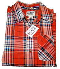 NWT The Children's Place Boys Size Small 5-6 Plaid Long Sleeve Button Shirt