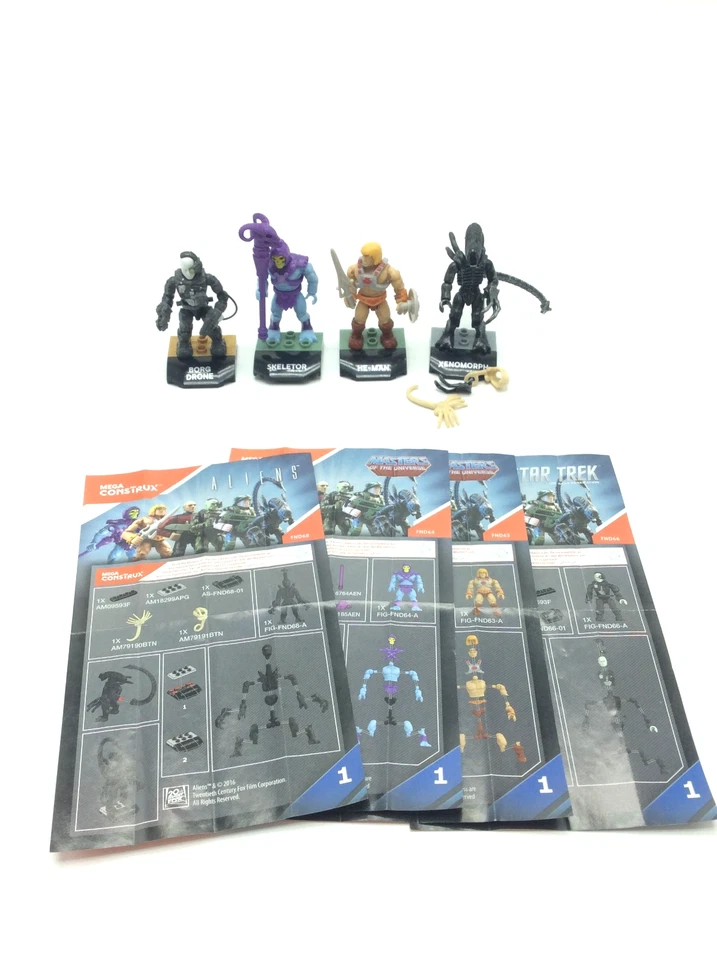 Lote de 4 minifiguras MEGA Construx Heroes serie 1 Foto 2 de 4