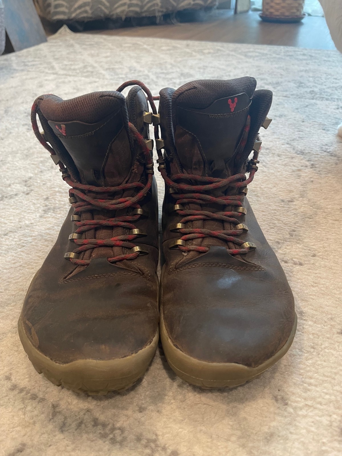 Vivobarefoot Leather Hiking Boots Barefoot Tracker Minimalist Trail Boots Brown