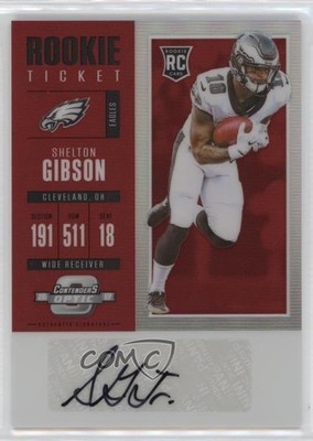 2017 Contenders Optic Ticket Red Prizm 40/75 Shelton Gibson Rookie Auto RC 1k9