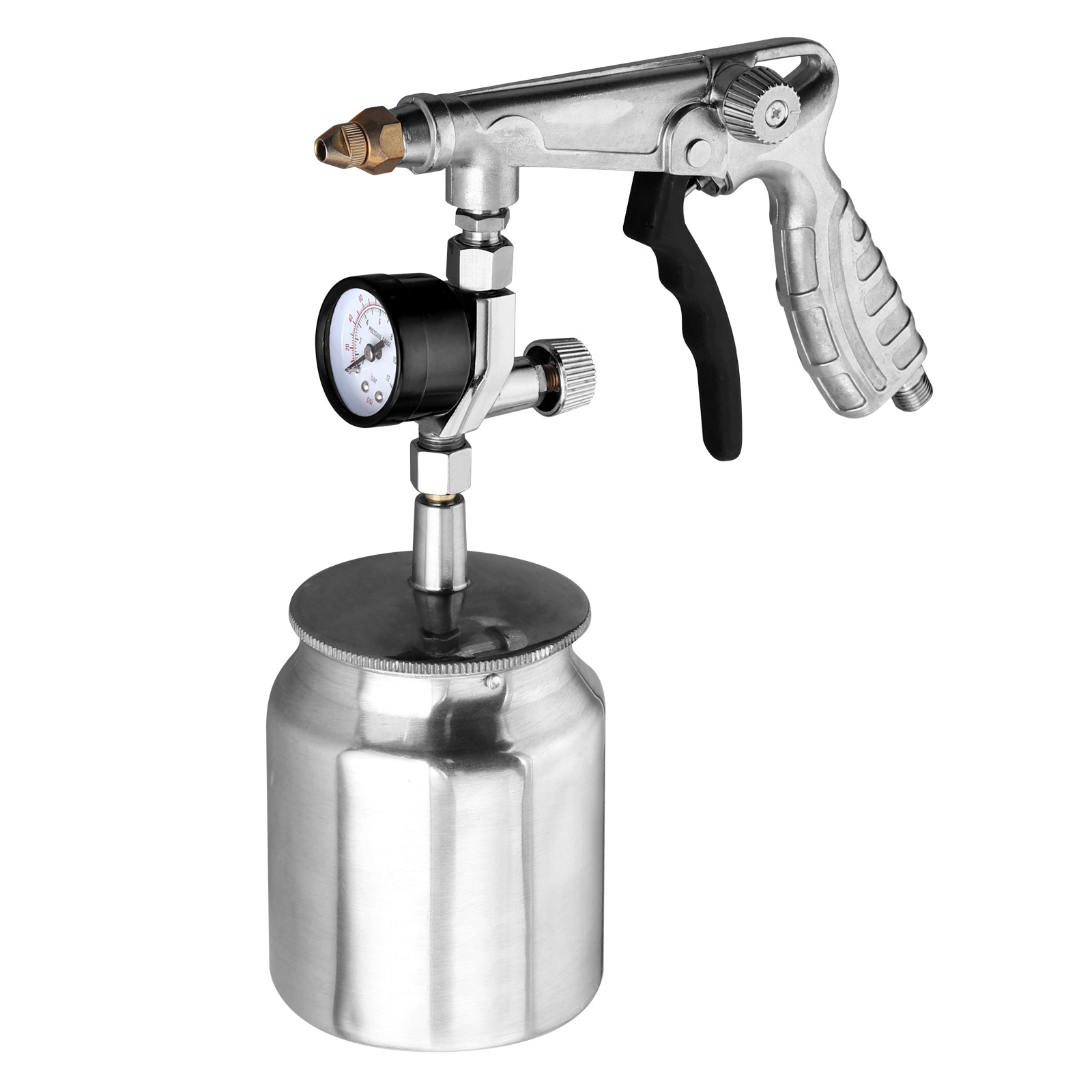 Air Rust Proofing Undercoating Gun w/ Gauge & Suction Feed Cup 2 Long 19.7" Wand
