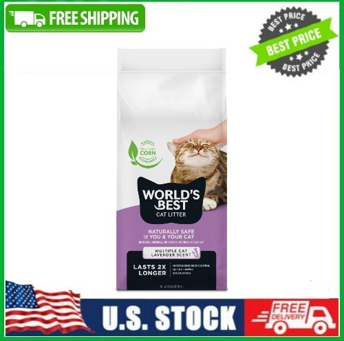 WORLD'S BEST CAT LITTER Multiple Cat Lavender Scented, Quick