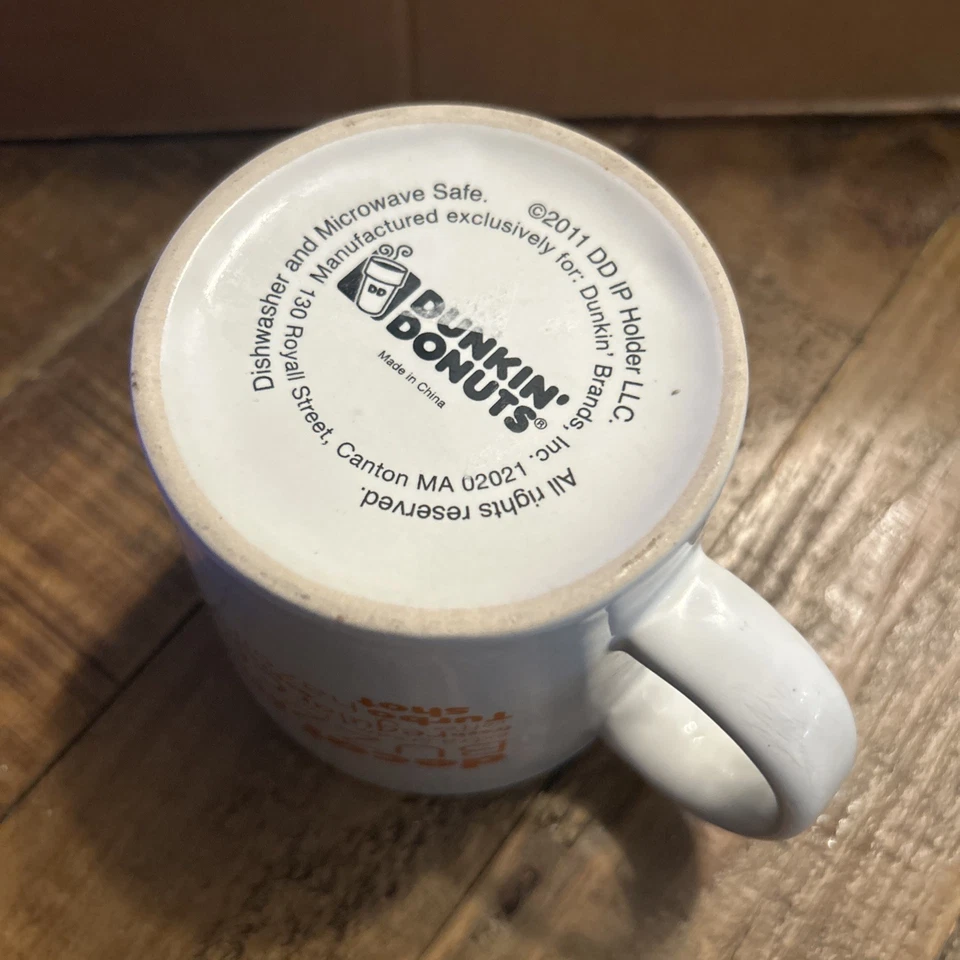 Dunkin' Donuts Coffee Flavors Orange Inside Mug Cup - Image 3 of 4