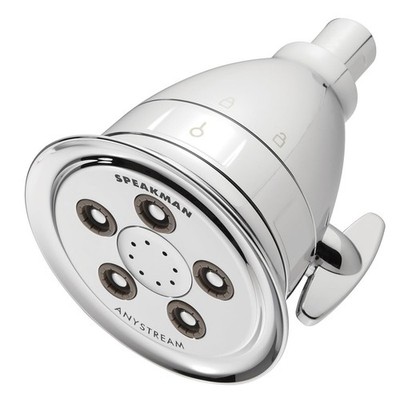 Anystream Filtered 3-Spray Polished Chrome Low Flow Shower Head 2.0-GPM (7.6LPM)