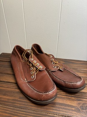 VTG LL Bean Handsewn Moccasins Blucher Moc Mens 12N MINT Brown