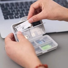 Portable Foldable USB Flash Drive Organizer Box Lid Lightweight PP Storage Case