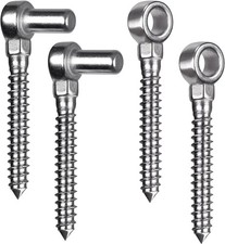 Insaga Gate Hinge M12, 2 Set Heavy Duty Farm Gate Screw Hook and Eye Hinge Pin 