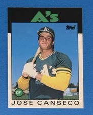 1986 Topps Traded Jose Canseco RC Rookie Card #20T Oakland Athletics. rookie card picture