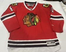 Reebok Chicago Blackhawks Hossa NHL Youth L/XL Jersey Red White Black Hockey