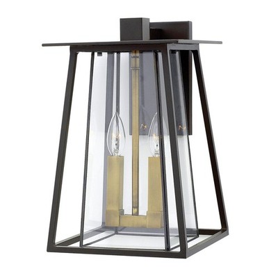 Walker Outdoor Wandleuchte Buckeye-Bronze mit Heritage-Messing  Hinkley HK-WALKE