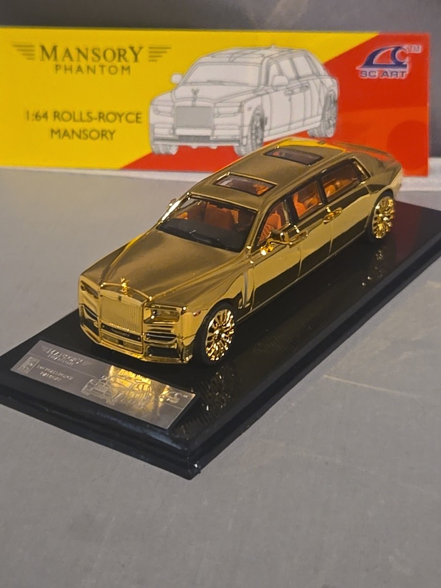 Sc Art 1/64 Rolls-Royce Phantom VIII Mansory Gold Diecast *USED