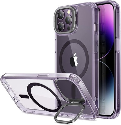 ESR iPhone 14 Pro Max 6,7 Zoll Hülle mit MagSafe Kamera Ring Ständer Klar Lila