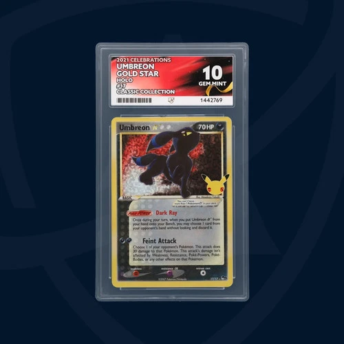 Pokemon TCG - Umbreon Gold Star 17/17 - ACE 10 - PERFECT SUBGRADES
